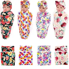 2 шт./компл. детские муслина хлопок цветочные Обёрточная бумага пеленание Одеяло новорожденных детей пеленать Полотенца