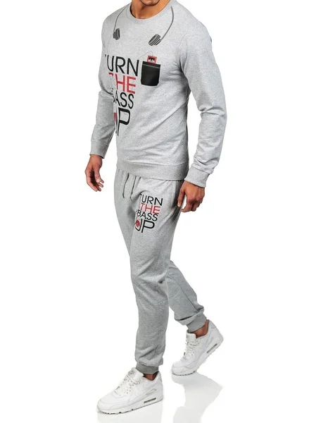 Новый Мужская Мода Костюм Спорт на открытом воздухе спортивные наборы Толстовка Штаны с эластичной резинкой на талии