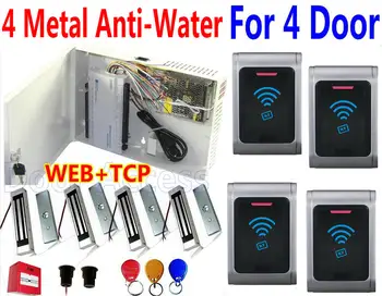 

4 Metal Case EM ID access Wie-gend readers Both side Control Web Access controller Proxnity Card reader Entrance+Exit Control