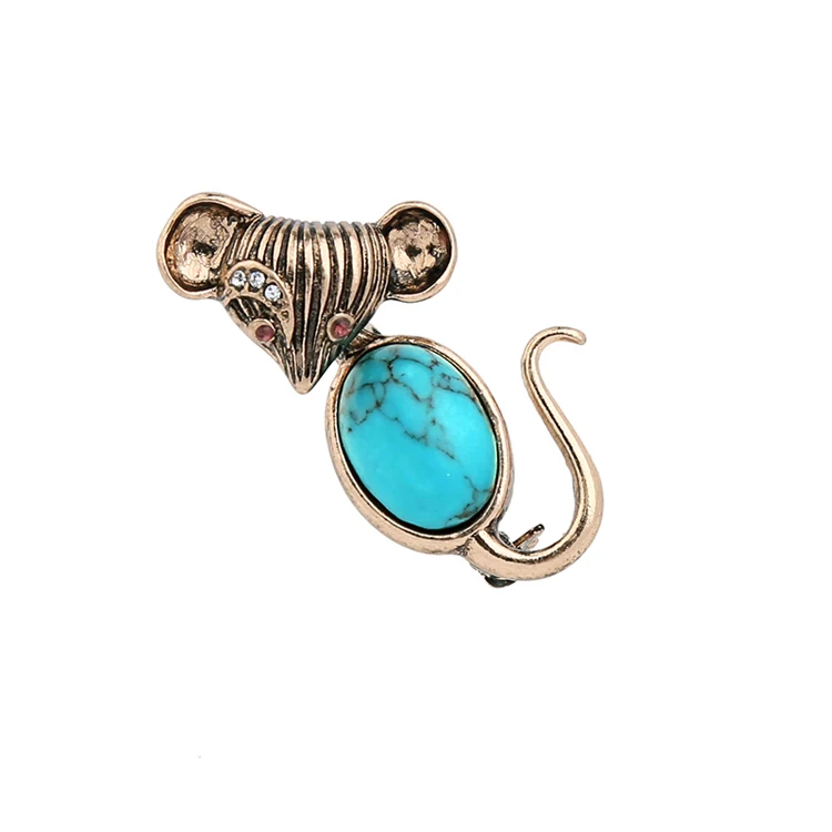 

Brooch female retro accessories personality wild ornaments mouse crystal texture cute ladies brooch