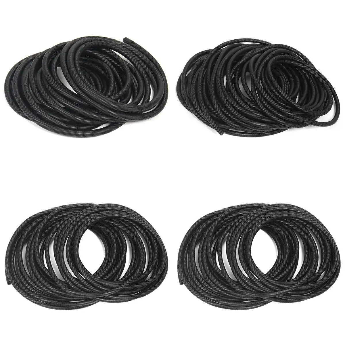 100 Ft 5/16" Flexible Bellows Hose Corrugated Conduit Cable Split Wire Loom Polyethylene Tubing Sleeve Tube Pipe-in Wiring Harness from Home Improvement on ...