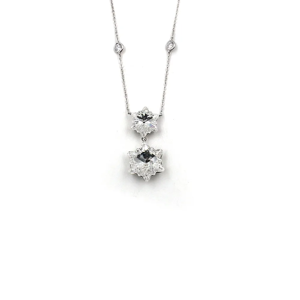 

Crystal from Swarovski Double Snowflakes Necklace