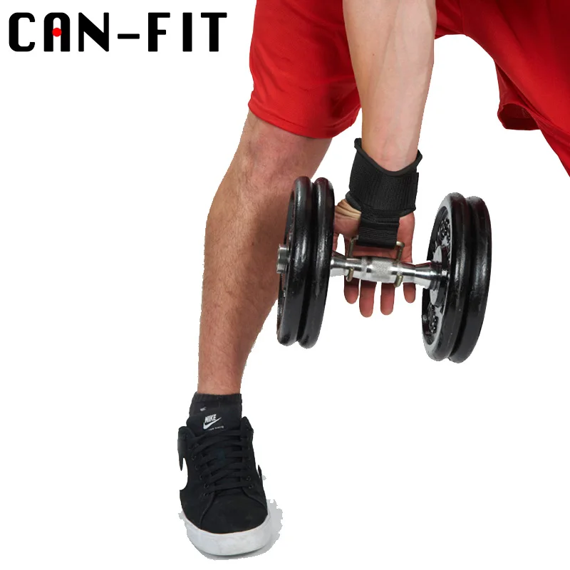Pro Weight Lifting Training Gym Hook Grip Strap Glove Wrist Support