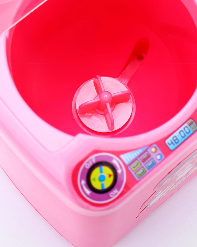 Мини-моделирование для детей ролевые электрические милые косметические Порошковые слойки стиральная машина очиститель кистей для макияжа инструменты для шайбы