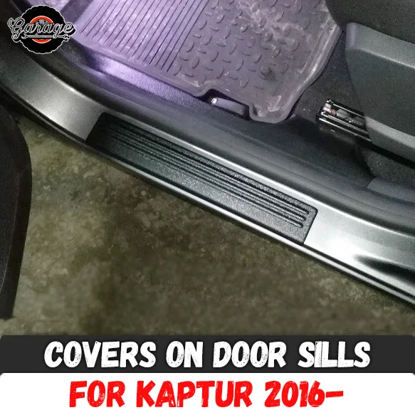 

Guard covers on door sills for Renault Kaptur 2016- ABS plastic pads accessories interior molding protection car styling tuning