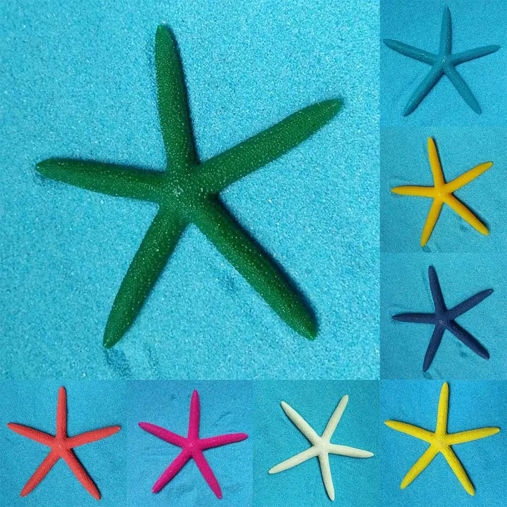 

Colorful Five Fingers Starfish Home Decoration Aquarium Decoration Beige Micro Landscape Decoration