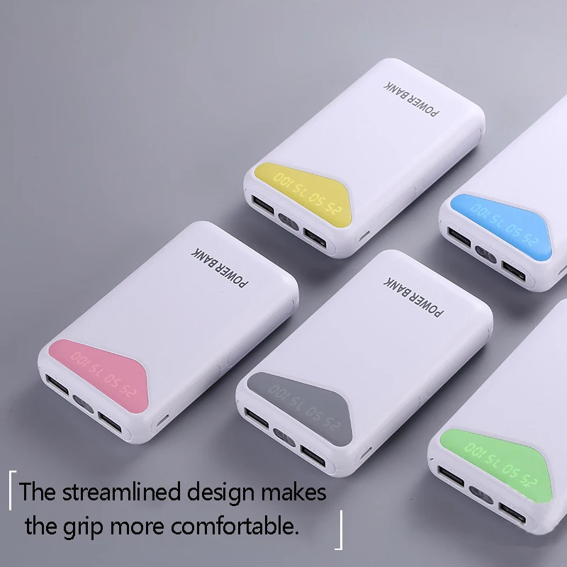 

Hot Sale Universally Dual USB Mini 10000mAh Power Bank Candy Color Portable Charger With LED PowerBank For iPhone 7 Plus Xiaomi