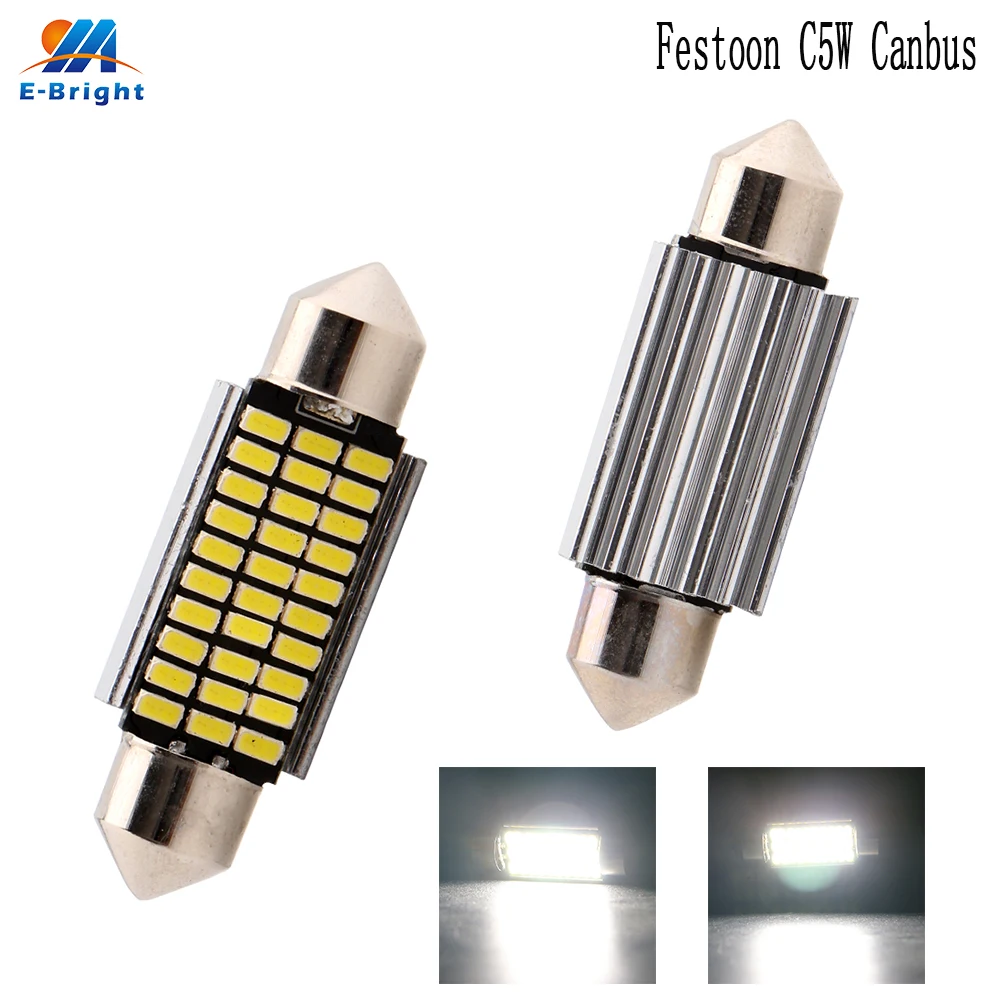 

4-200pcs 39mm Festoon C5W Canbus 3014 30 SMD LED Bulbs Dome Light Pate Number Light Reading Light Ceiling Lamp 12V Free Shipping