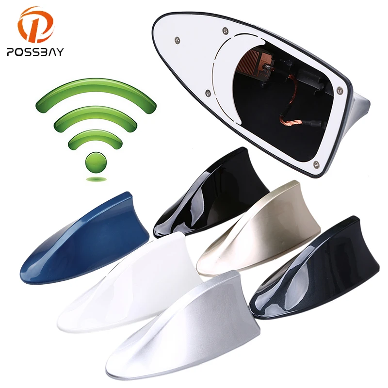 

POSSBAY Auto Car Shark Antennas Universal for BMW/Honda/Toyota/Audi/VW/Ford/Nissan Car Roof Shark Fin Antenna Aerials
