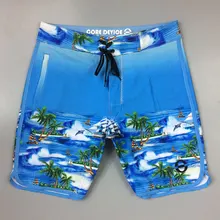 Летние тянущиеся водоотталкивающие мужские пляжные шорты с изображением пальмы, пляжные шорты, шорты для плавания, шорты для серфинга