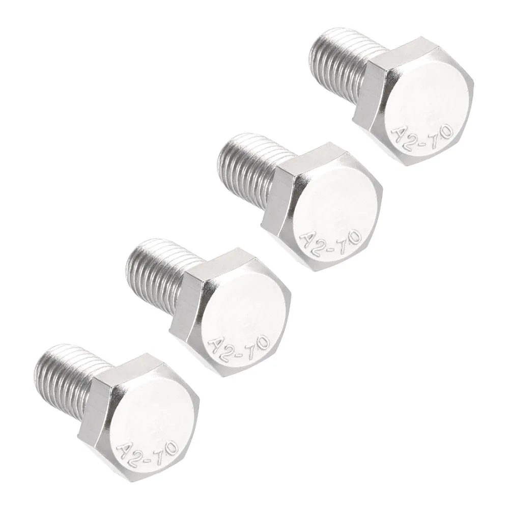 

UXCELL 4Pcs Bolts M8 Thread 16/20mm 304 Stainless Steel Hex Head Left Hand Screw Bolts Fastener Hardware For Ship Assembly Bolt