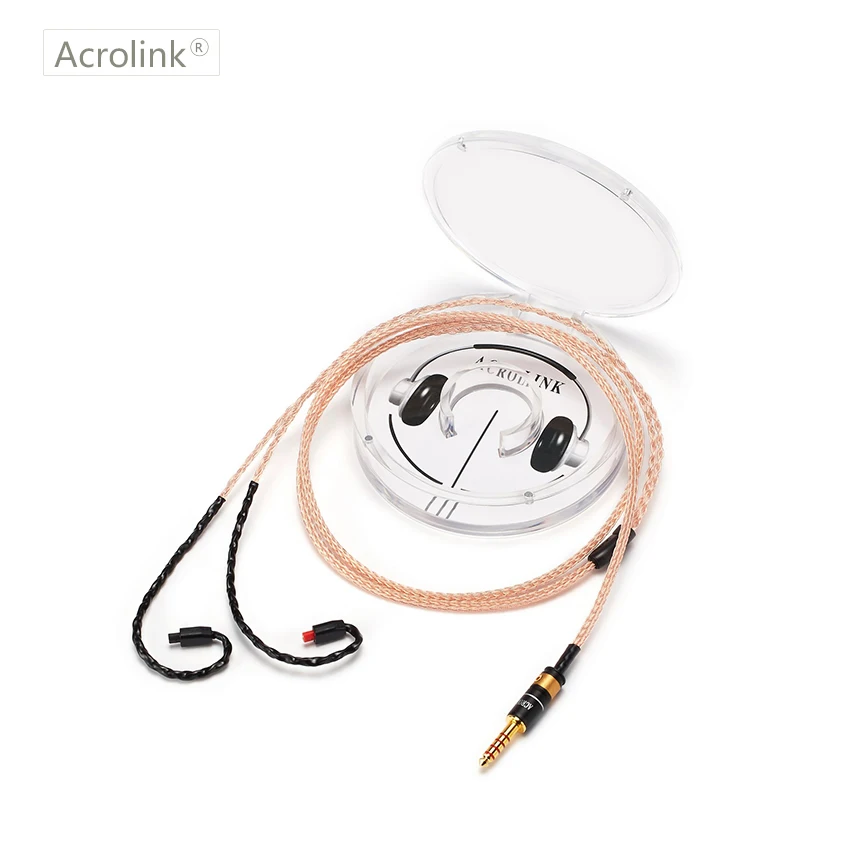 Сменные наушники Acrolink IM50 4 XLR Pcocc для ремонта аудиокабеля 16 ядер вязаные |