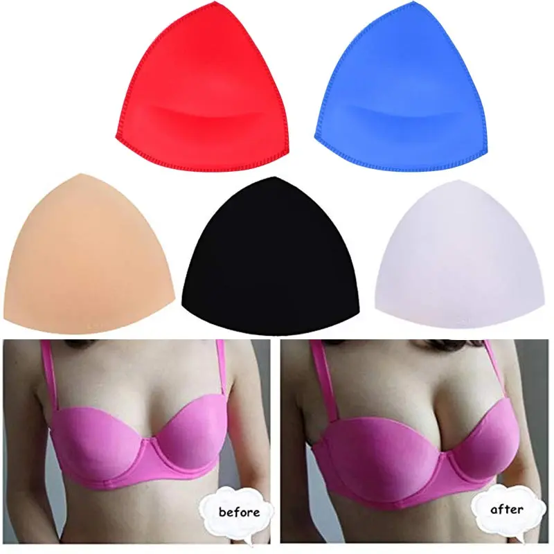 

2 PCS/Lot Thick Sponge Bra Pads Push Up Breast Enhancer Removeable Bra Padding Inserts Cups for Swimsuit Bikini Padding