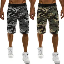 INCERUN летние камуфляжные мужские шорты пляжные шорты полиэстер свободные телячья длина треники Мужская тренировка для бегунов удобная подошва Homme