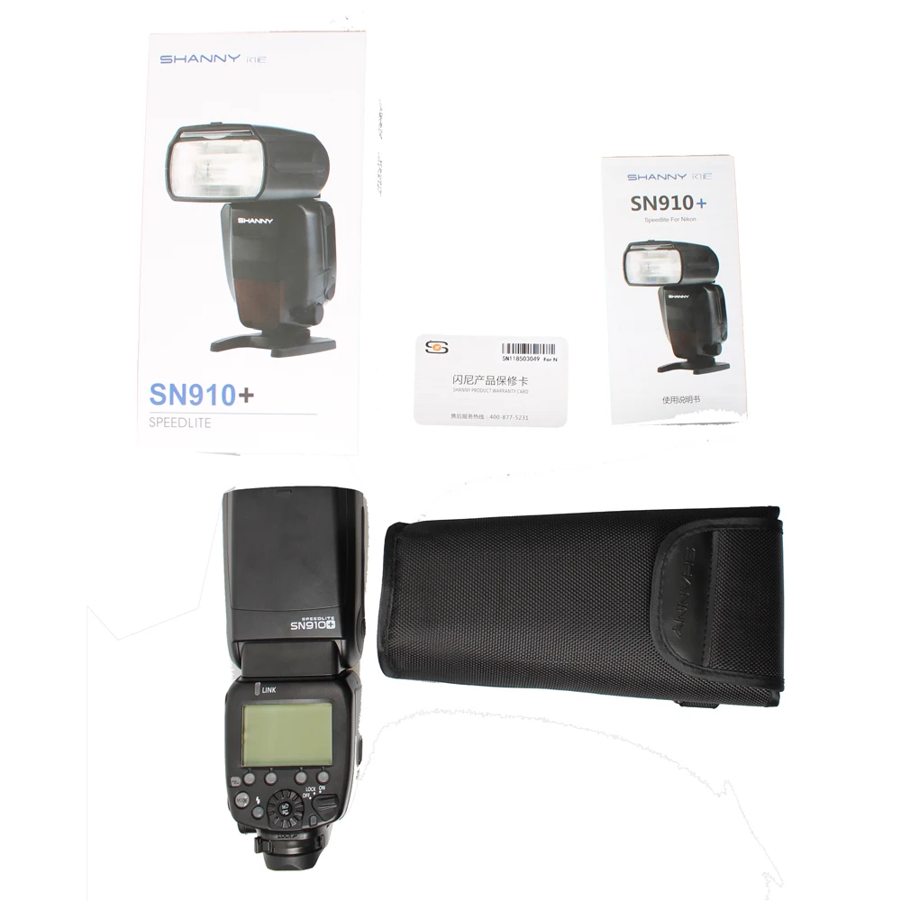 Shanny SN910+ Speedlite Master Flash i-TTL 1/8000s GN60 Flashgun Speedlight for Nikon Camera