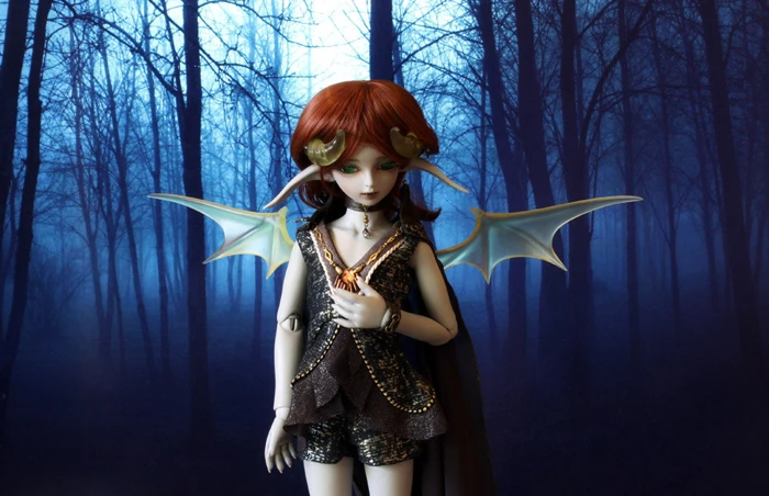 HeHeBJD fantasy doll Turb& Roxen- Black Fog Elves free eyes hot bjd free shipping size 1/4