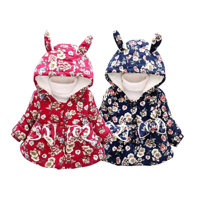 

AILEEKISS Minnie Children Girls Coat For Baby Girls Winter Warm Clothes Cute Printed Cotton Jacket Kids Thicken Outerwear Coats