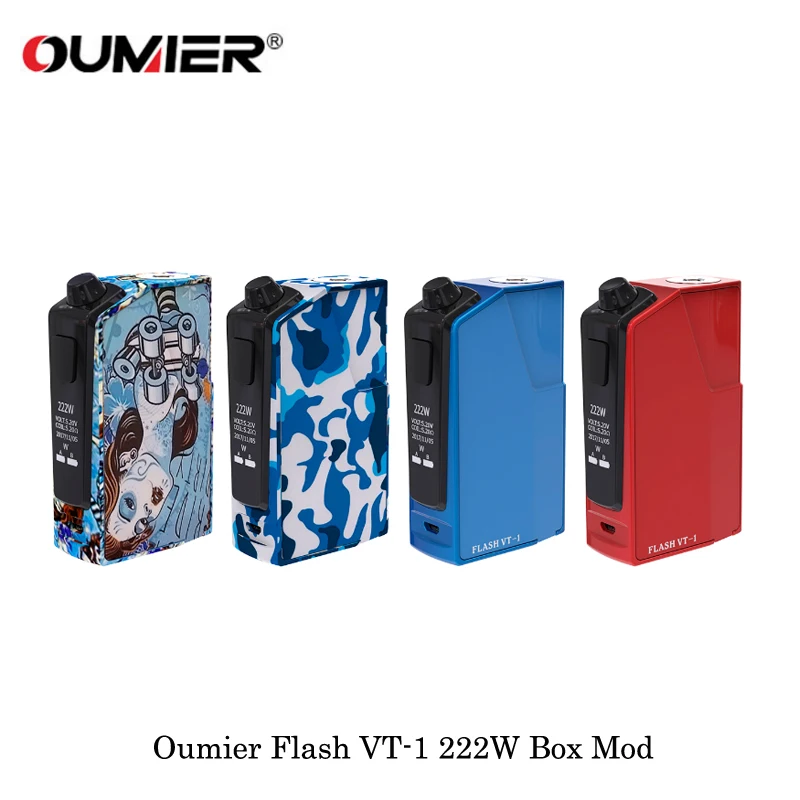 Электронная сигарета Oumier Flash вейп испаритель 222 Вт с двумя аккумуляторами 18650
