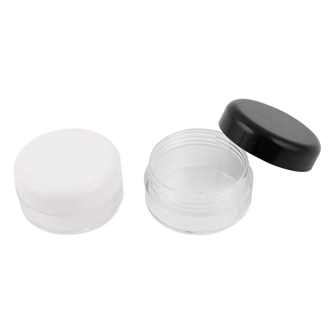 UXCELL Traveling Black White Clear Plastic Empty Cosmetic Containers