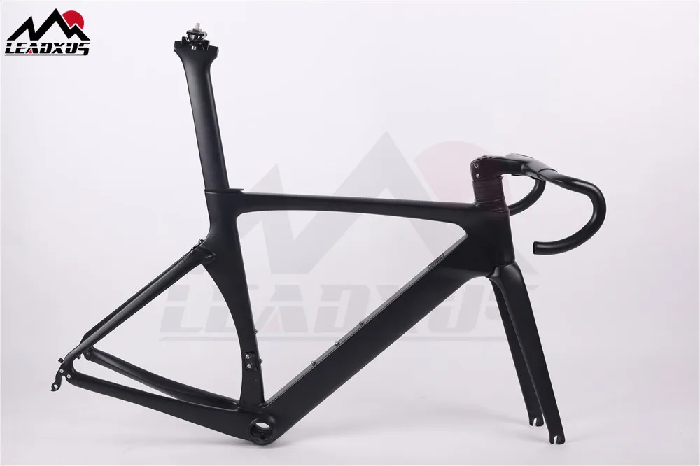 Leadxus новые NV360 Aero углеродного волокна Рама для гоночного велосипеда дороги Aero карбоновый гоночный мотоцикл рама 45/47/49/52/54/56/58 см - Цвет: 58cm glossy