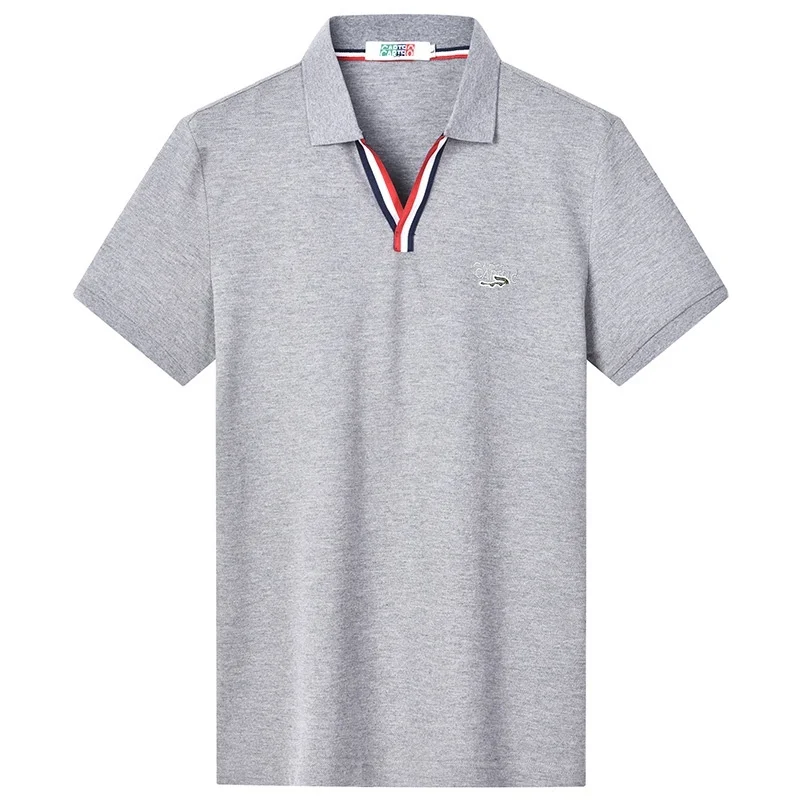 DZYS 2018 Men' s V-neck Polo Shirt Fashion Shirt for Men Male 3021