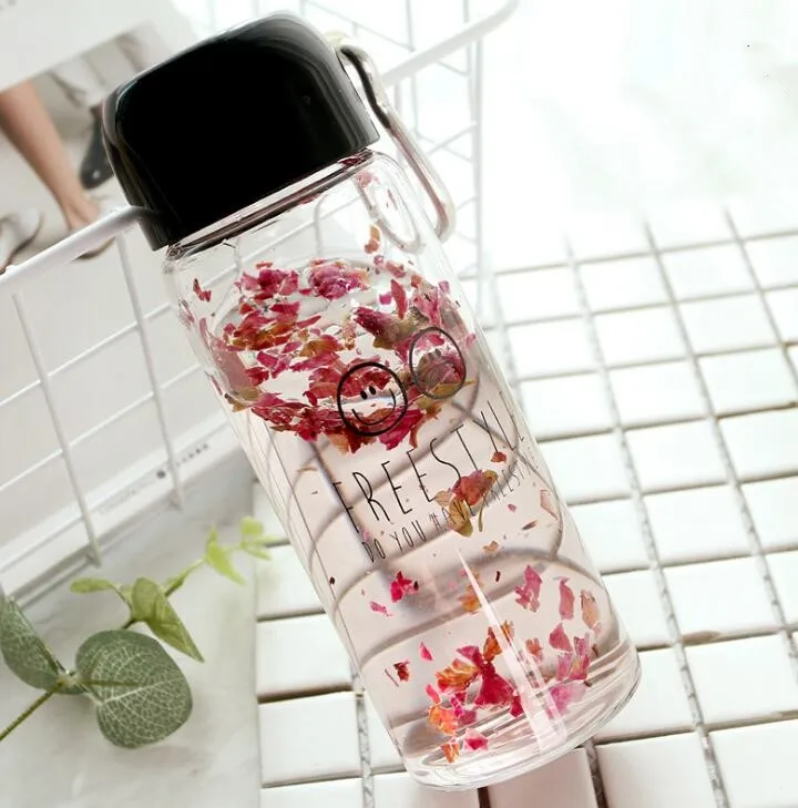 TECHOME модная новинка креативная стеклянная термостойкая печатная портативная Студенческая бутылка для питьевой воды