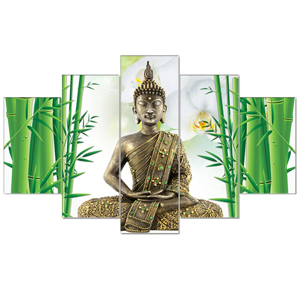 

Framed Modern Painting Picture Prints Buddha on Canvas Wall art for Home Office Room Decoration Gift Stretched Ready to Hang