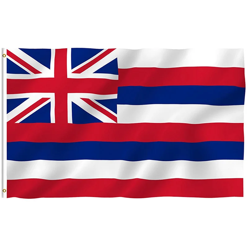 Hawaii State Flag 3x5FT banner 100D 150X90CM Polyester-in Flags