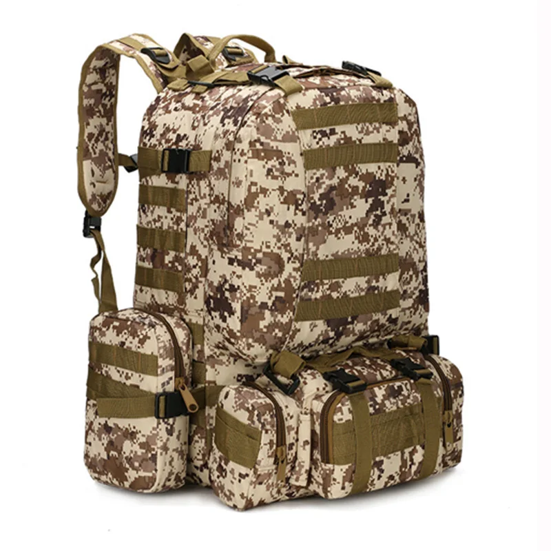 Охотничьи сумки 55L 4 в 1 Molle 600D военный рюкзак для альпинизма Тактический
