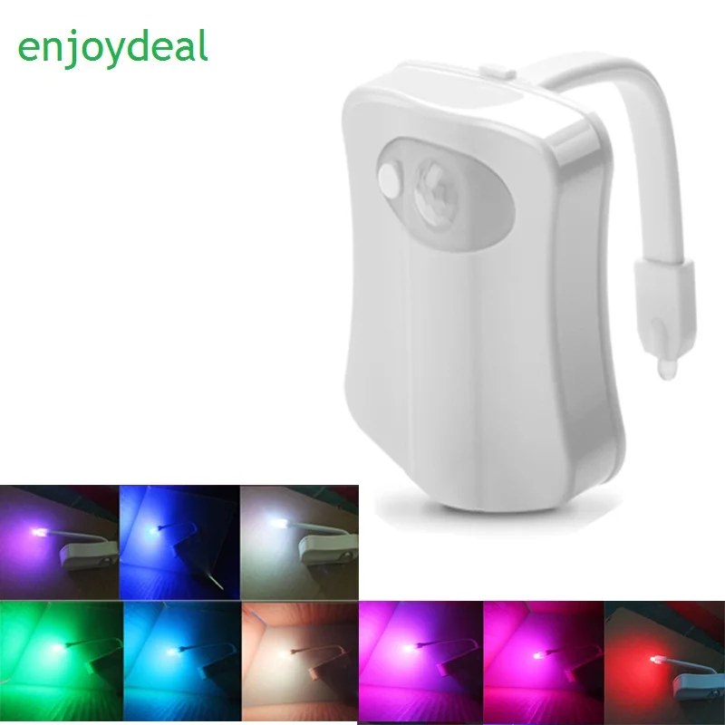 

8Color Sensor PIR Toilet Night Light lampHuman Motion Sensor Backlight For Toilet Bowl Bathroom Auto-Sensing WC Nightlight