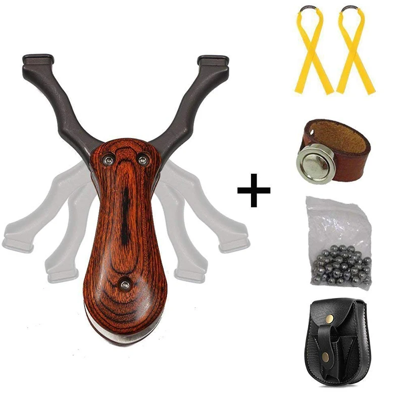 

Toparchery Slingshots Folding Mini Pocket Slingshot Set 2pcs Rubber Bands+100pcs Ball Ammo+1pcs Magnetic Ring+1pcs Pocket