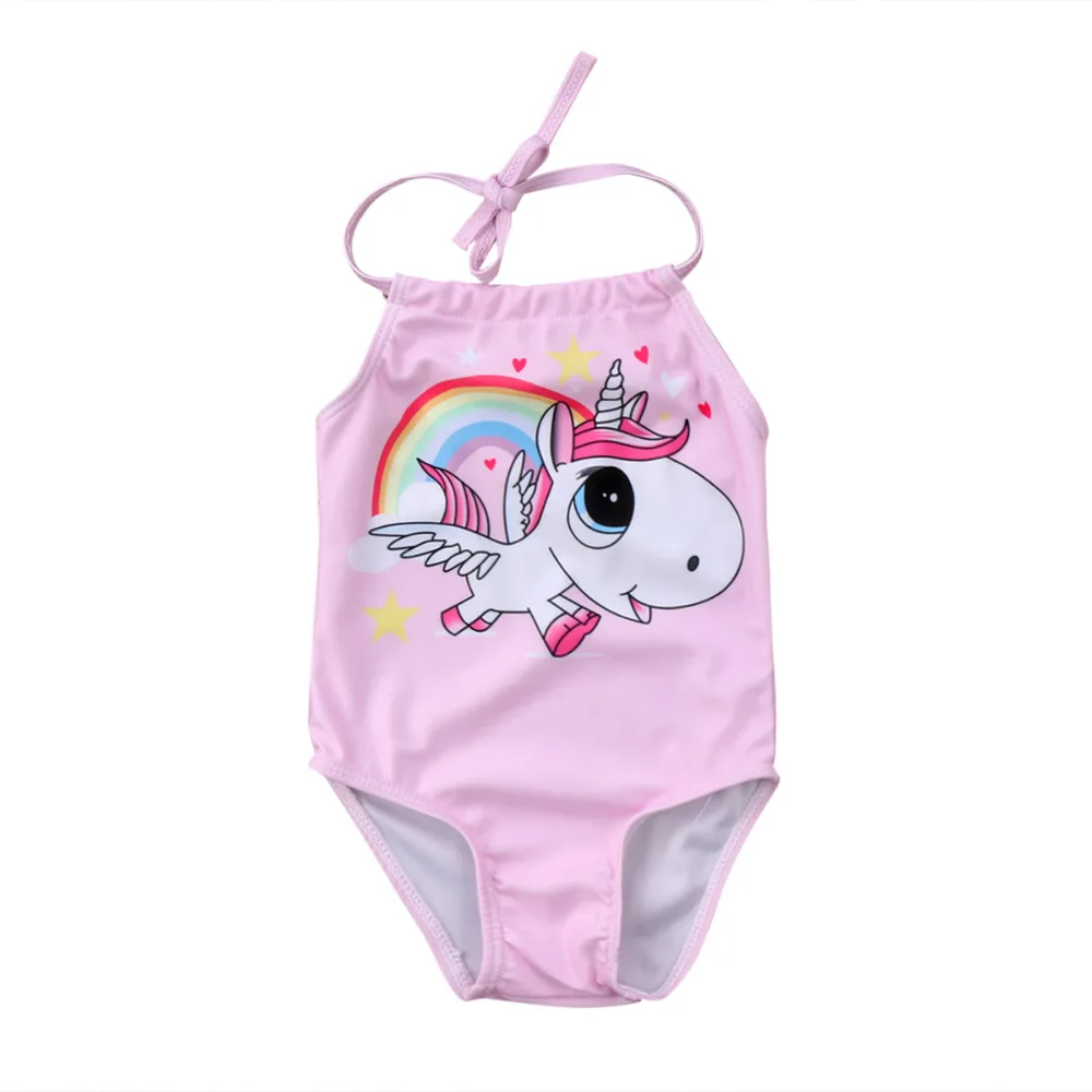 Kid Baby Girls Unicorn Bikini Swimwear One Piece Swimsuit