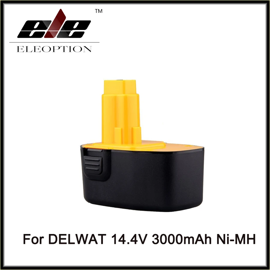 

Eleoption High Quality 3000mAH 14.4V Ni-MH Rechargeable Power Tool Battery for DEWALT DC9091 DW9091 DW9094 14.4 Volt Tools