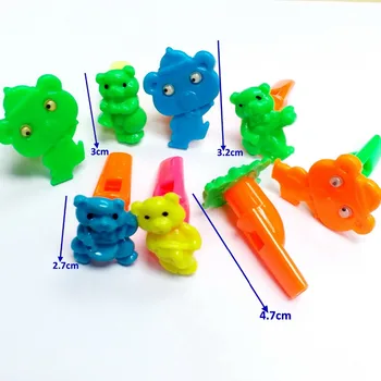 

100pcs plastic 4cm Animal bear whistle Boys Girls Kids birthday party Pinata game gift PARTY FAVORS toys prize gift Loot Gag Bag