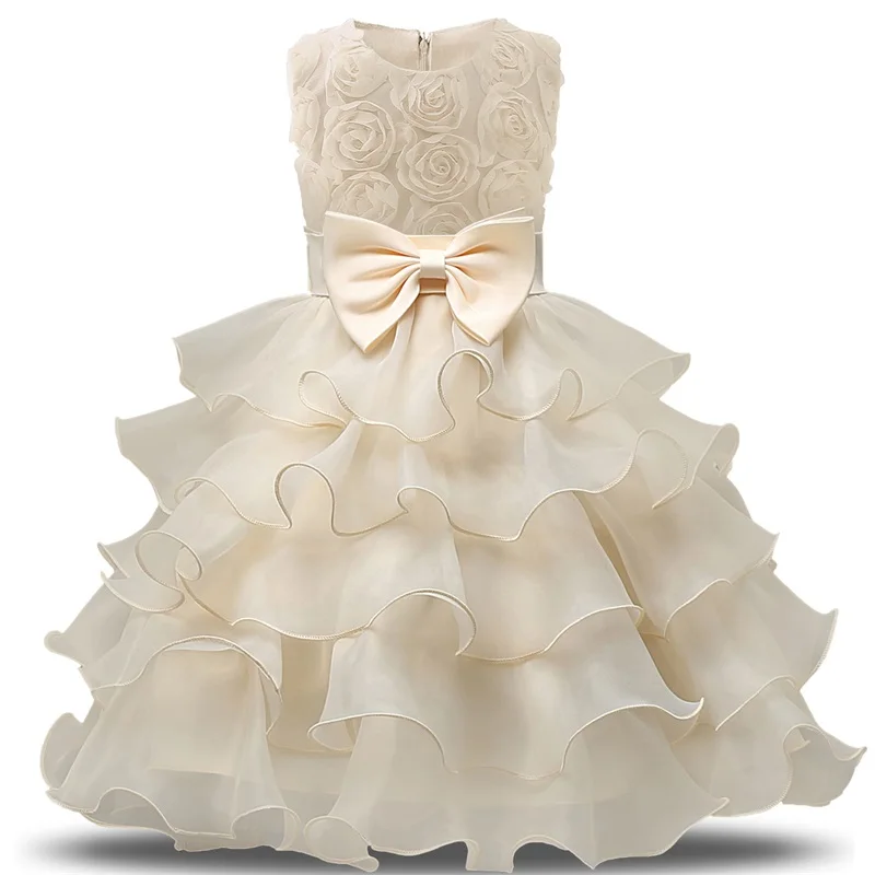 Милое розовое платье с цветочным рисунком для маленьких девочек, платье-пачка для первого причастия для девочек, вечерние платья принцессы для девочек на свадьбу, выпускной вечер - Цвет: Yellow dress