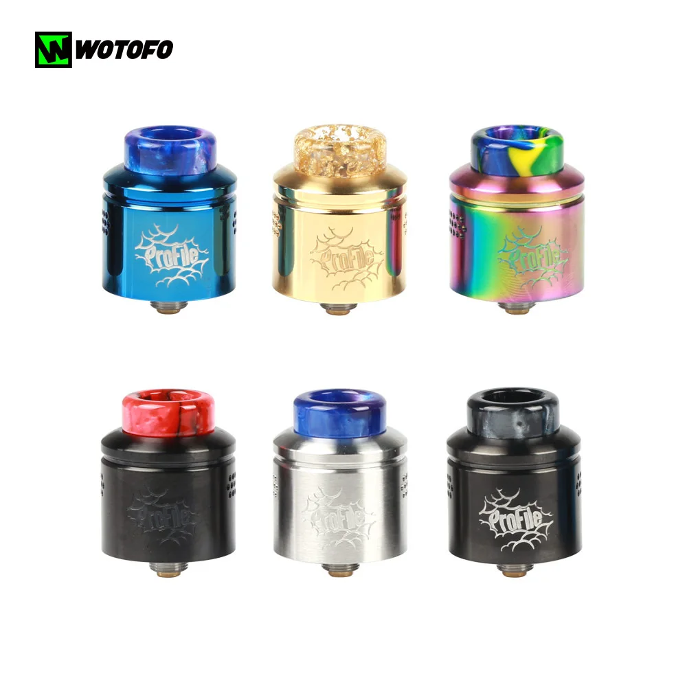 

Original Wotofo Profile RDA Atomizer 60W For 510 Vape Box Mod Easy to switch between mesh and wire coils