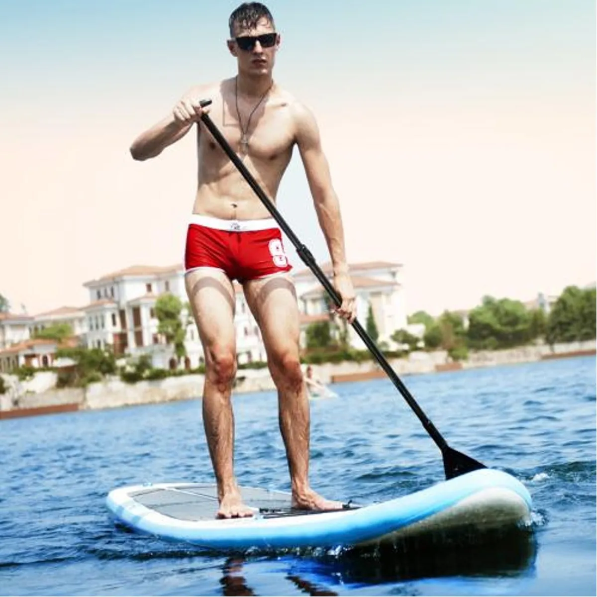 

Gofun 122 x 27 x 4 Inch Stand Up Paddle Surfboard Inflatable Board SUP Set Wave Rider + Pump inflatable surf board paddle boat