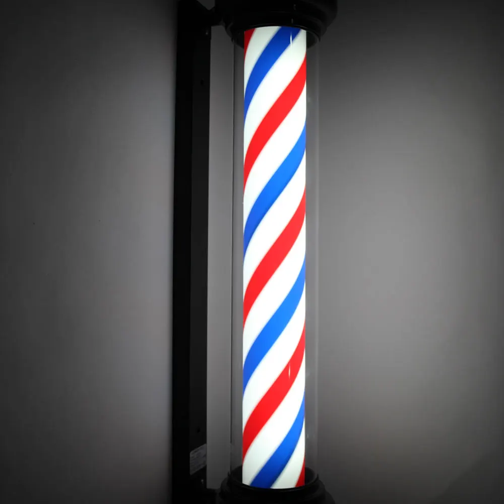 

41" M339C Rotating Barber Pole Light LED Light US Plug Red & Blue & White