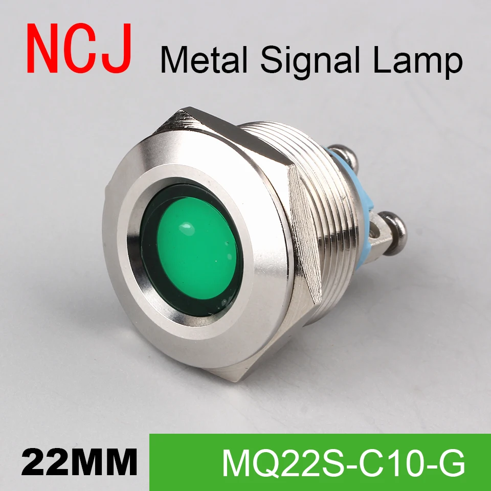 NCJ 22 светодиодный LED сигнальная лампа, Индикатор Пилот Предупреждение свет Signalization лодка автомобиля панель приборной панели 3 в 6 12 24 110 220