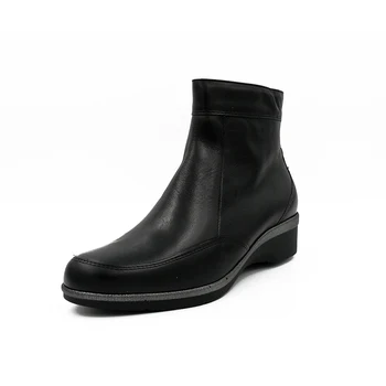 

Booties Women PITILLOS in Skin Color Black, zipper, insole draw out-1219-7n