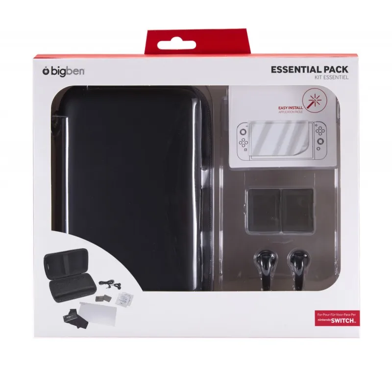 BIGBEN комплект nintendo Switch: funda auriculares protector de pantalla pauno anti-estatico y dos fundas para tarjetas juego |