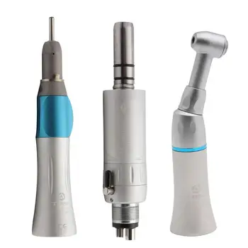 

TOSI Dental Low Speed Handpiece Kit Straight Contra Angle Push Air Motor Midwest 4Holes Air Turbine
