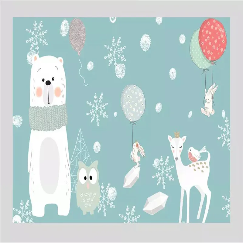 Elegant bear cubs children's room background wall professional production murals wholesale wallpaper mural poster photo wall Elegant bear cubs children's room background wall professional production murals wholesale wallpaper mural poster photo wall