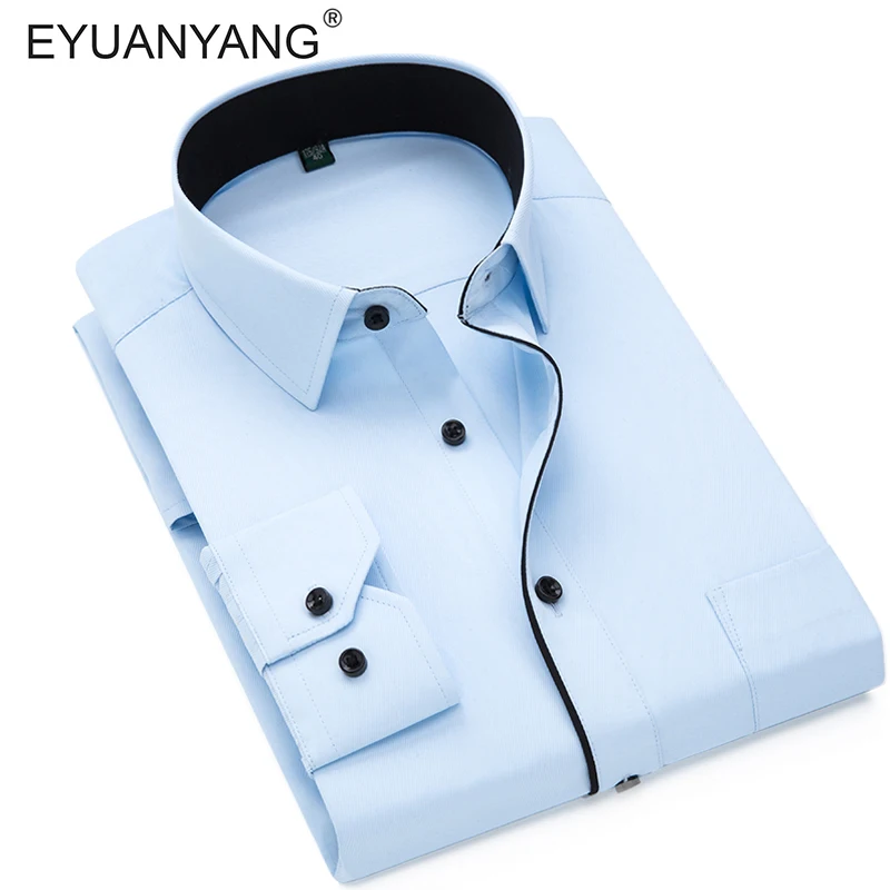 

EYUANYANG 2018 New Shirt Men Diagonal Stripes Long Sleeves Men Dress Shirts Spring Brand Casual Male business High Quality Shirt