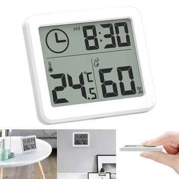 

Creative Ultra-thin Digital Clocks Accurate Electronic Time Temperature Humidity Clock Multifunction Desk Table Wall Clocks 2019