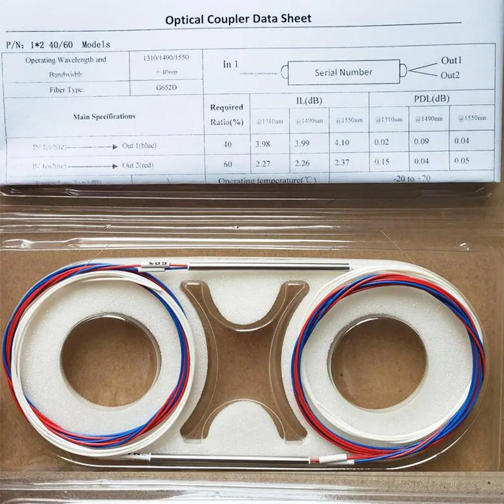 10pcs optic fiber FBT splitter without connector unbalanced coupler 99/1~50/50 support OEM split ratio | Мобильные телефоны и