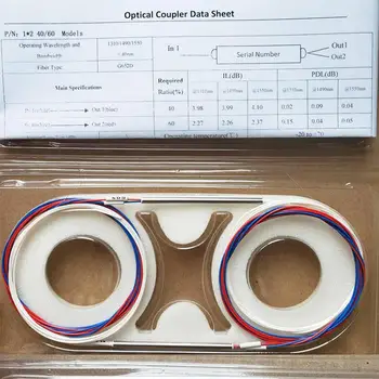 

200PCS Dual Window 50/50 Ratio Mini steel Type 1x2 FBT Coupler 1x2 FIber Optic Splitter