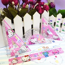 Милый Kawaii Hello kitty 4 в 1 набор линейки KX-S3141