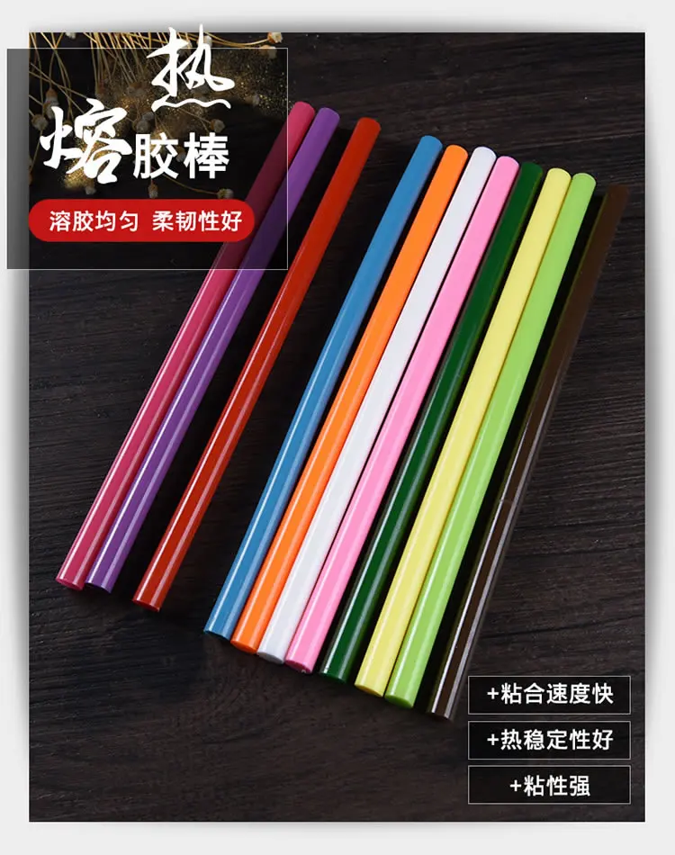 Bastões de Cola para Pistola de Cola Ferramentas de Reparo para a Liga Frete Grátis Lote 11 Diâmetro mm Cor Múltipla Hot Melt Elétrica Ofício 30 Pçs - 6 High Quality Material escolar e de escritório