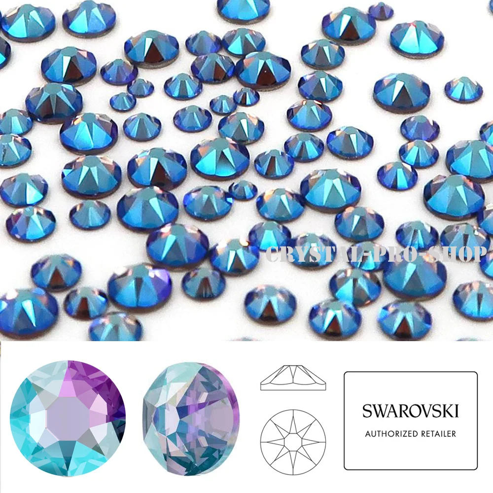 

NEW Effect Swarovski Elements Tanzanite Shimmer ( 539 SHIM ) ( ss5 - ss30 ) ( No Hotfix ) Flat Back Loose Rhinestones Craft DIY